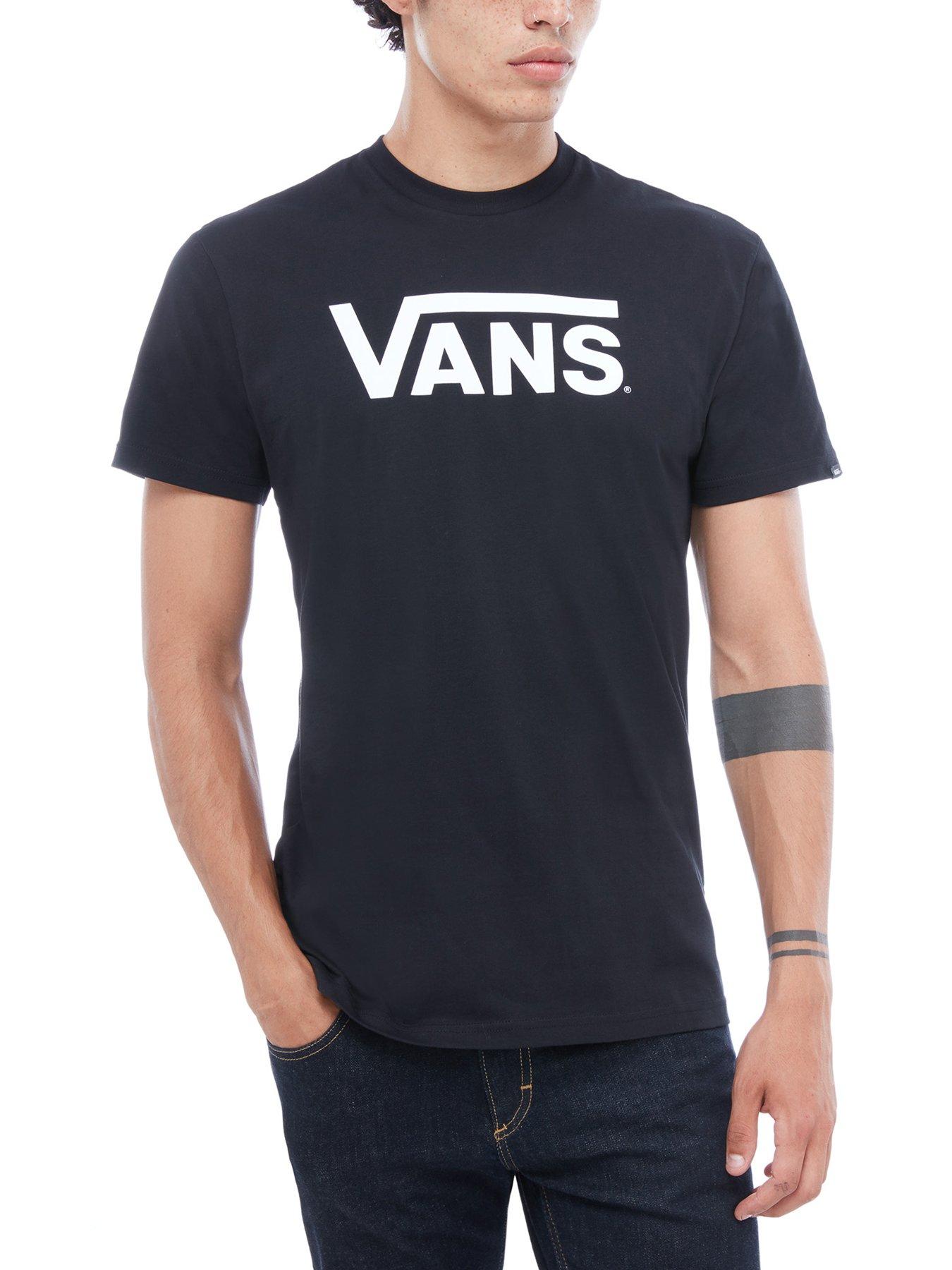 Vans Men's Classic Logo T-Shirt - Black/White | very.co.uk