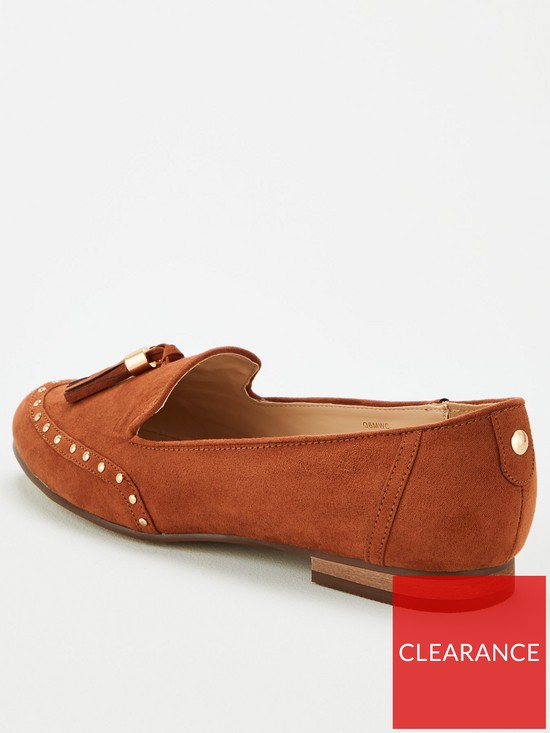 stillFront image of v-by-very-wide-fitnbsptassel-loafers-tan