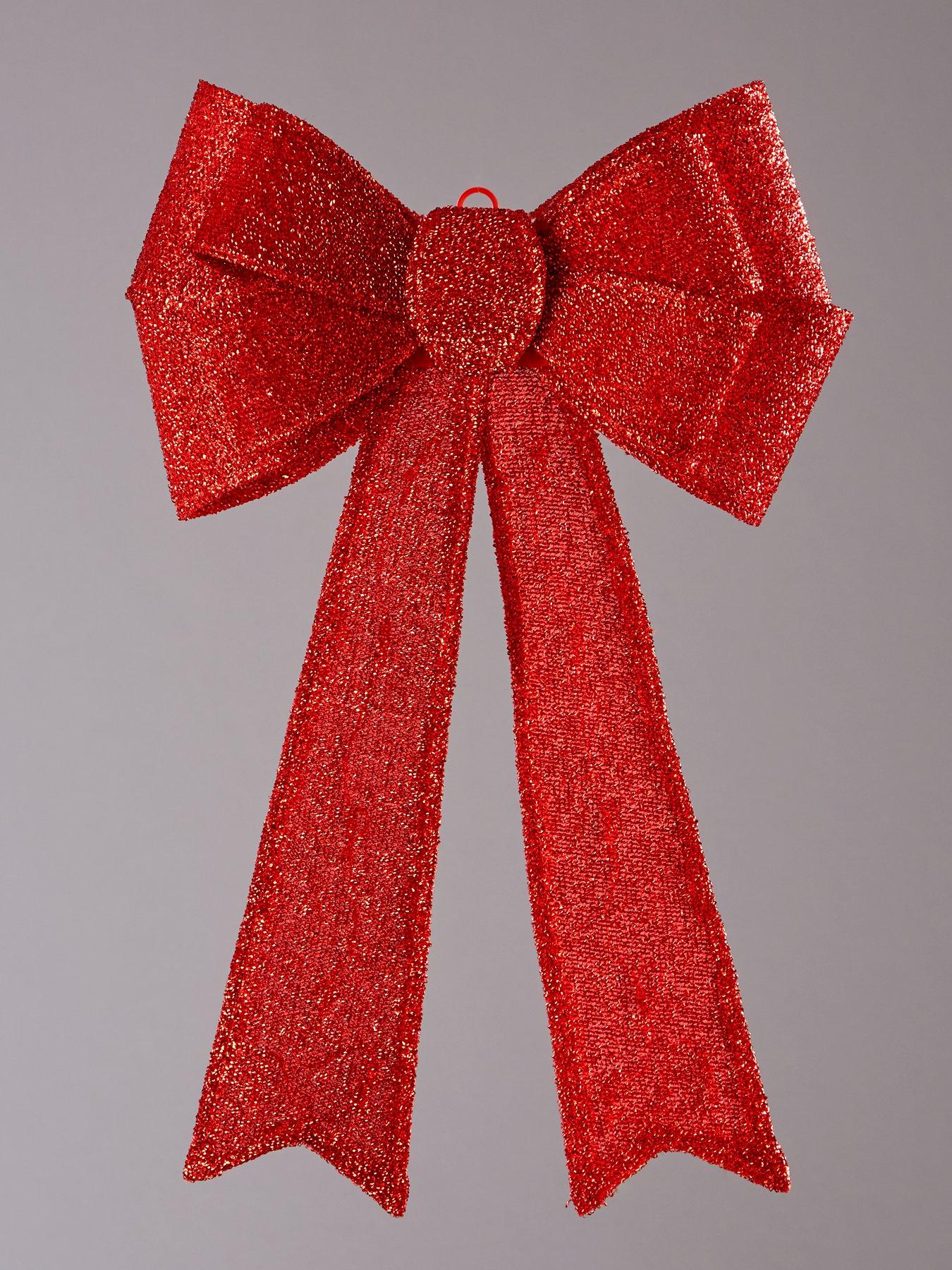 Image 3 of 5 of The Very Collection Battery Operated LED Christmas Door&nbsp;Bow - Red