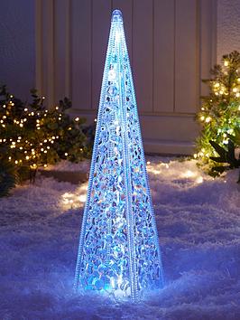 Product photograph of 60 Cm Acrylic Tower Outdoor Christmas Light from very.co.uk