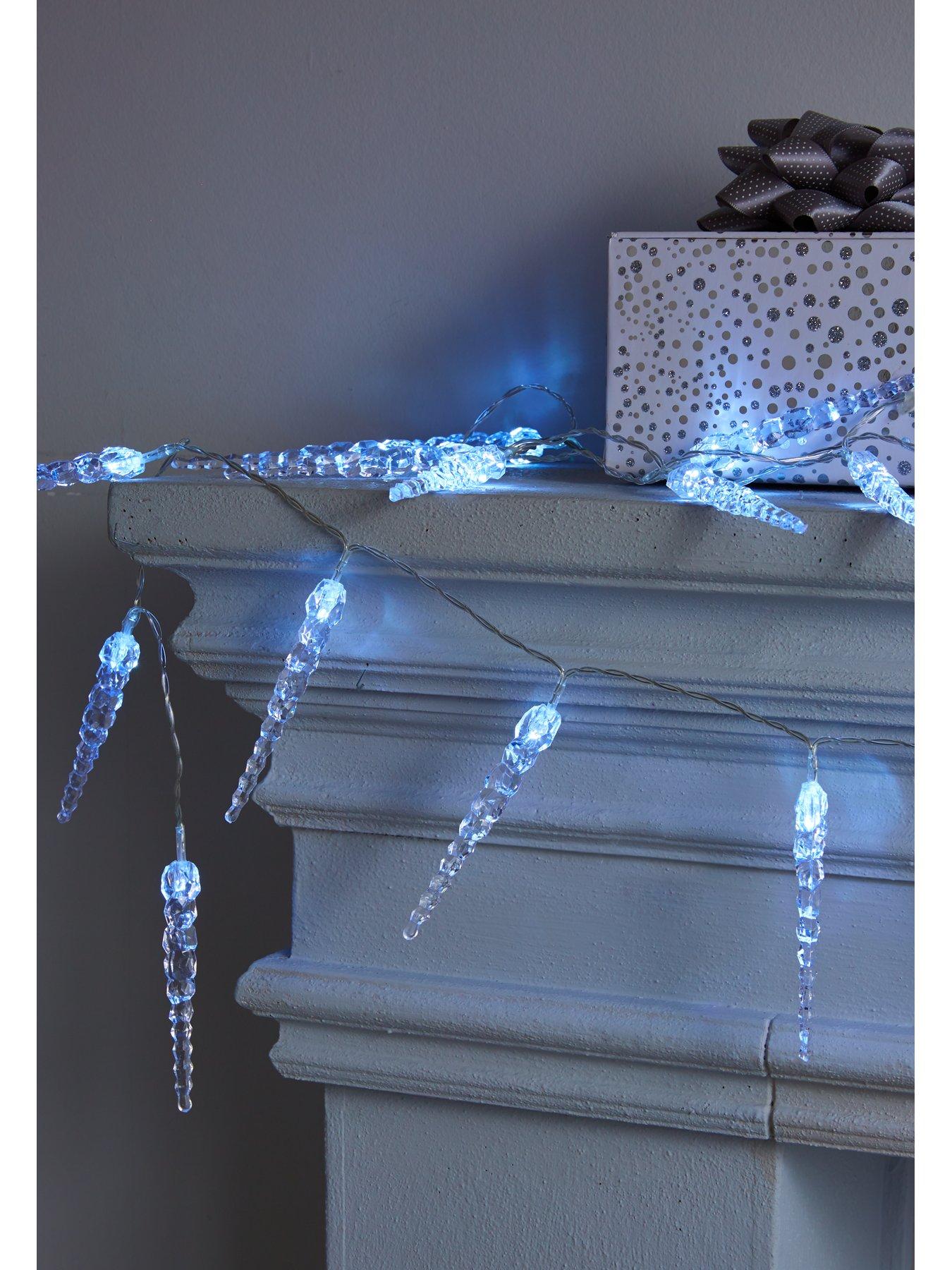 Product photograph of Very Home Battery Operated 20 Led Icicle Christmas Lights from very.co.uk