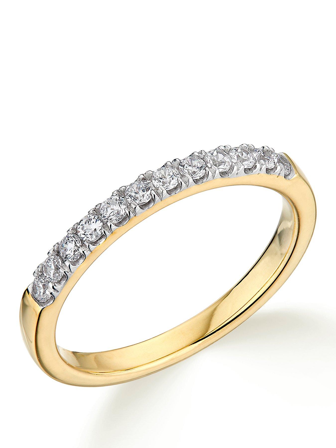 The Love Collection 9ct Gold 0.25ct Diamond micro setting eternity ring