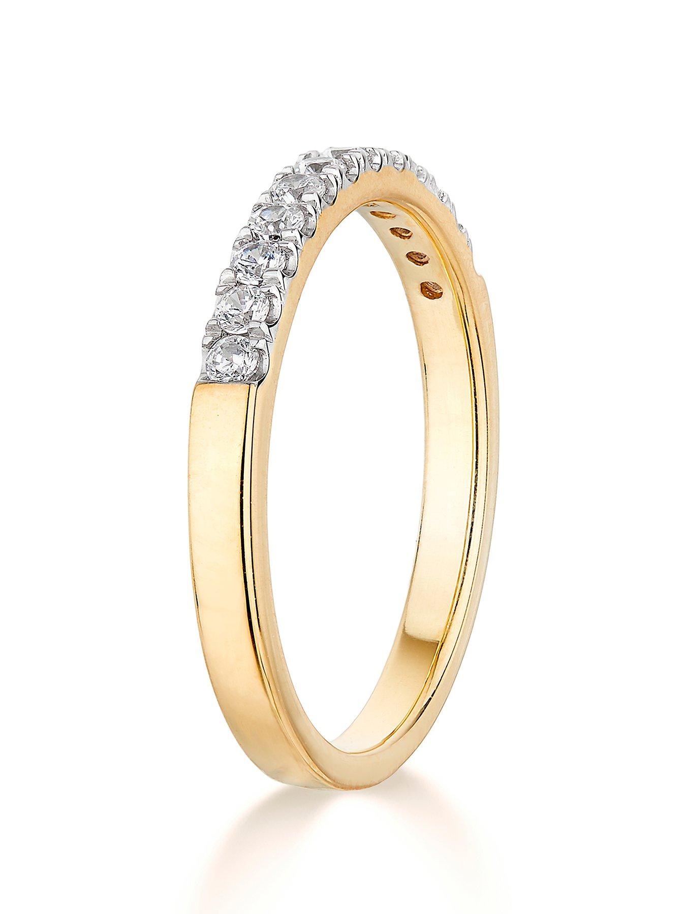 Image 2 of 5 of The Love Collection 9ct Gold 0.25ct Diamond micro setting eternity ring
