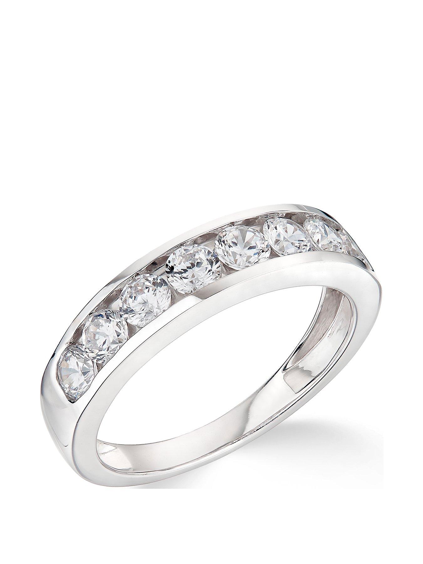 9K White Gold 1.00Ct Diamond Wwedding Band Ring review