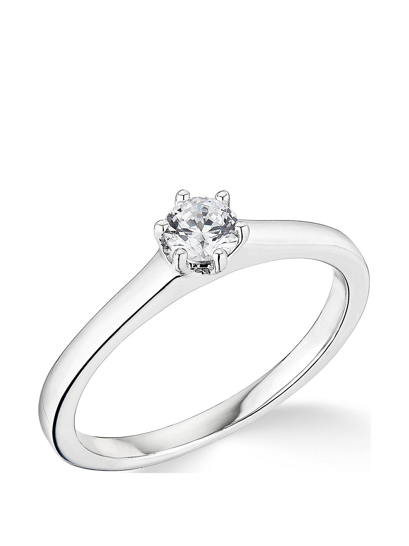 9K White Gold 0.25Ct Diamond 6 Claw Solitaire Ring review