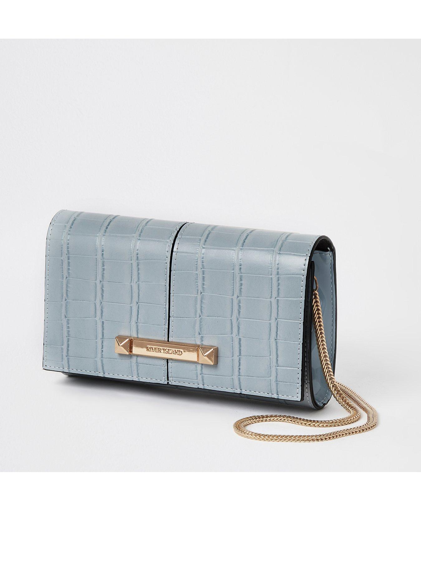 river island blue handbag