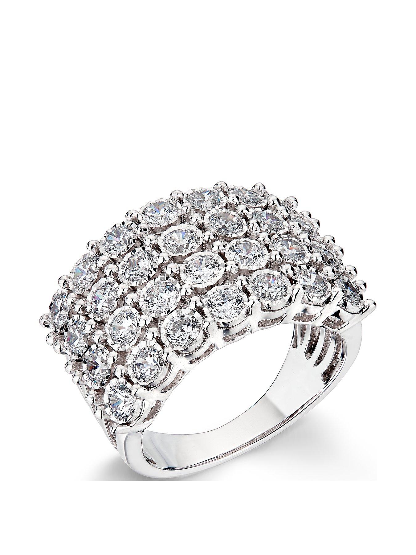 9K White Gold 2Ct Illusion Set Diamond Ring review