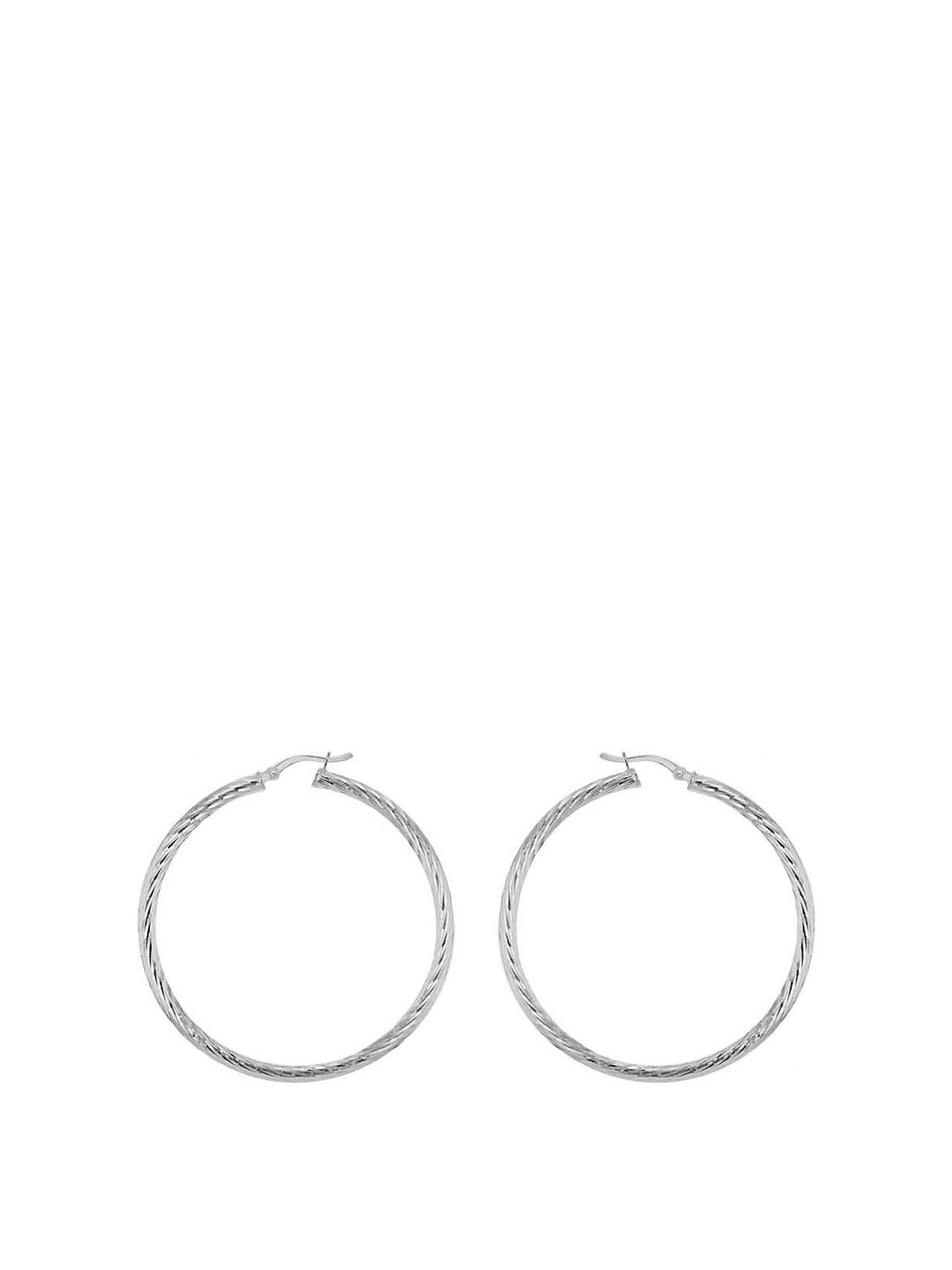 Earrings hoops deals sterling silver