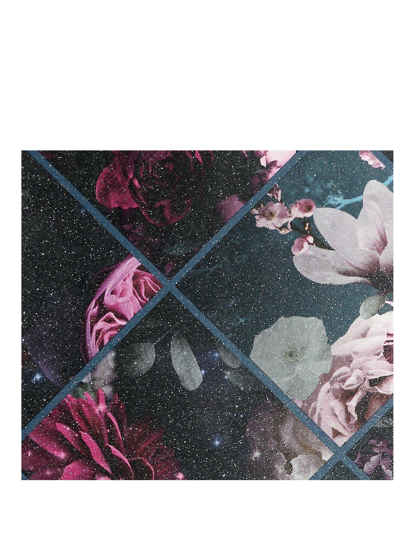 Product photograph of Arthouse Floral Collage Glitter Vinyl Wallpaper from very.co.uk