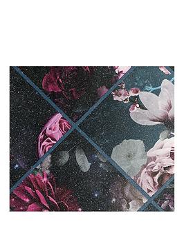 Arthouse Floral Collage Glitter Vinyl Wallpaper