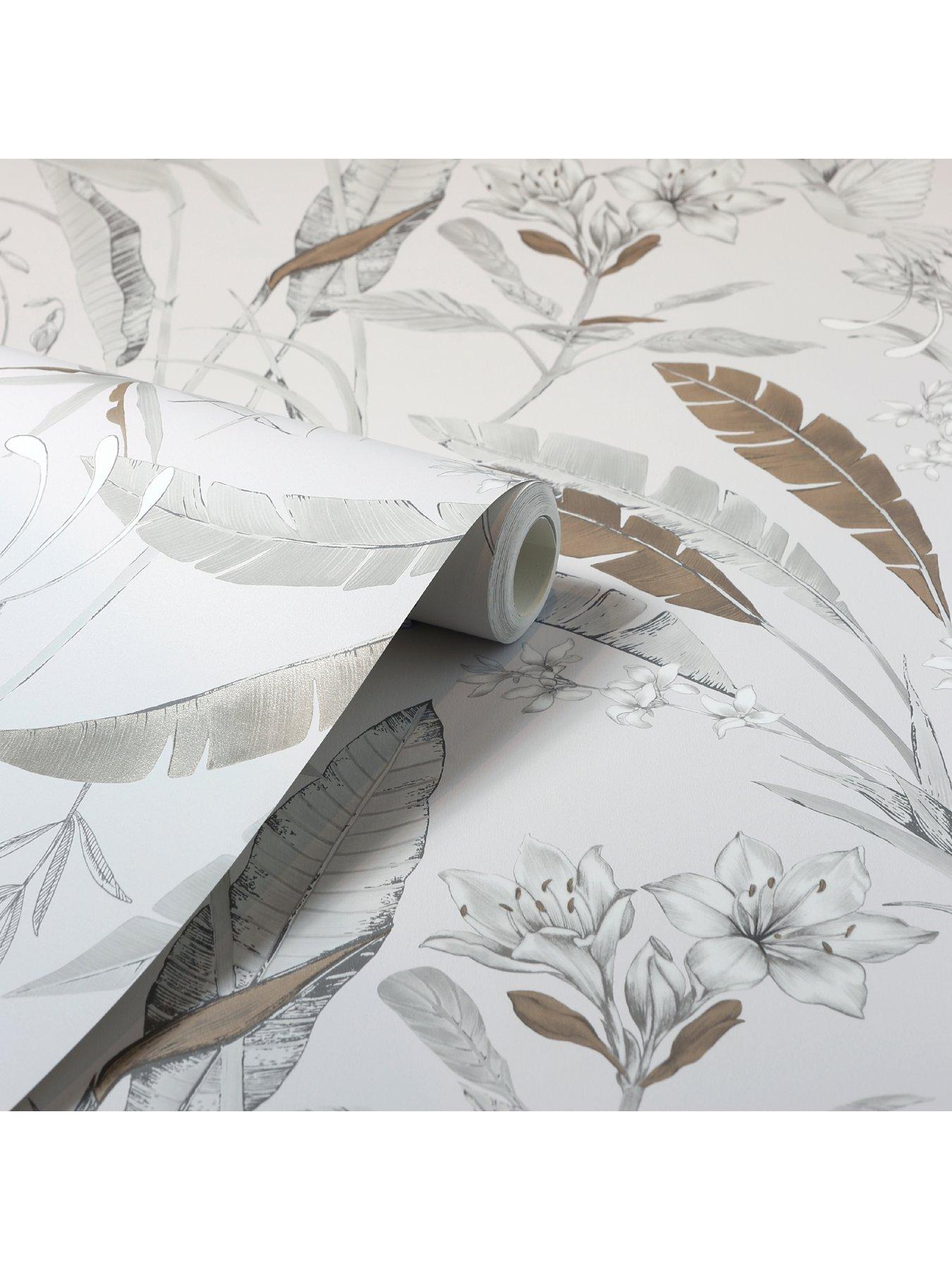 ARTHOUSE Floral Jungle Metallic Wallpaper very.co.uk