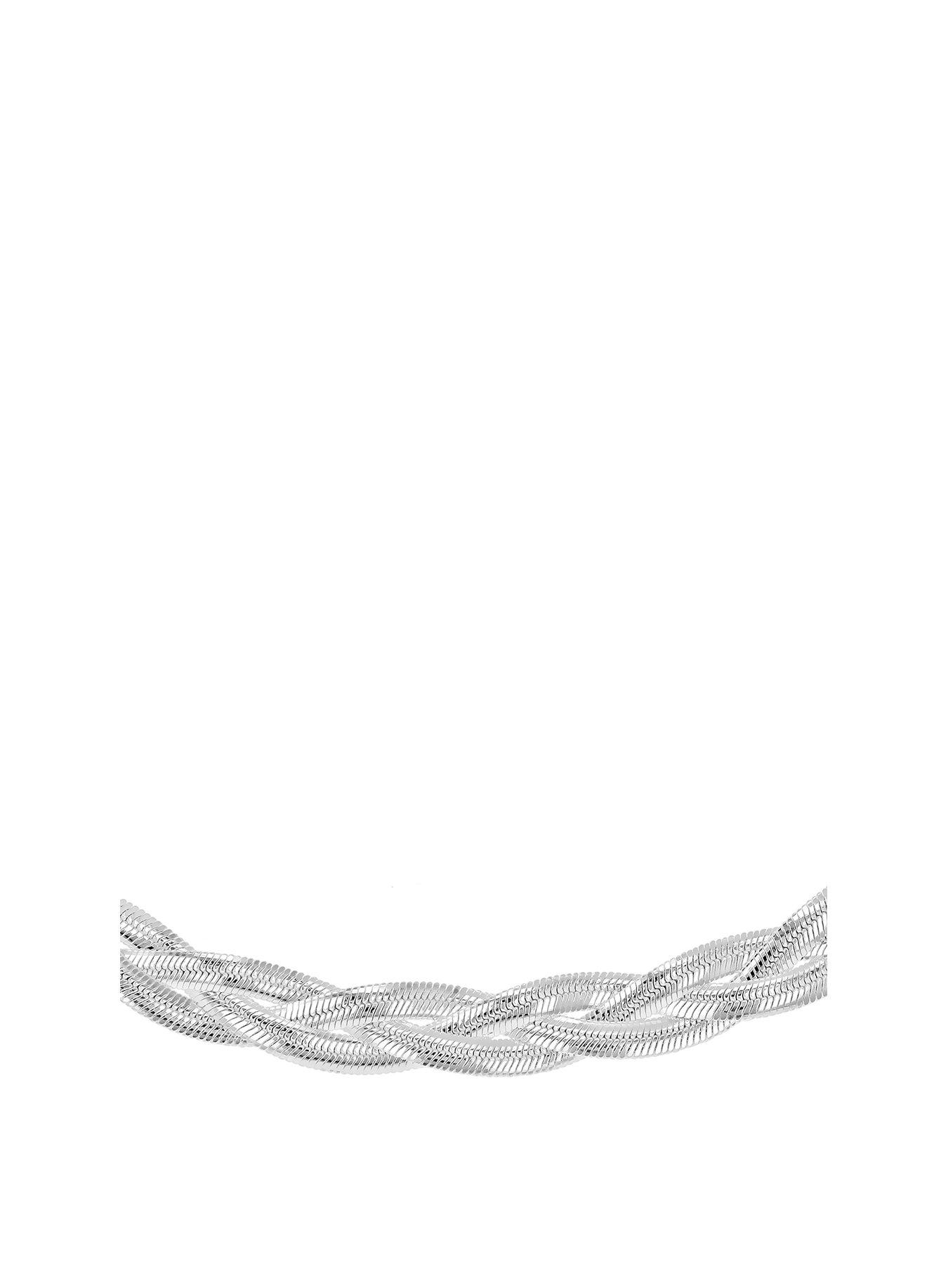 Jewellery & watches Sterling Silver Twined Herringbone Necklace