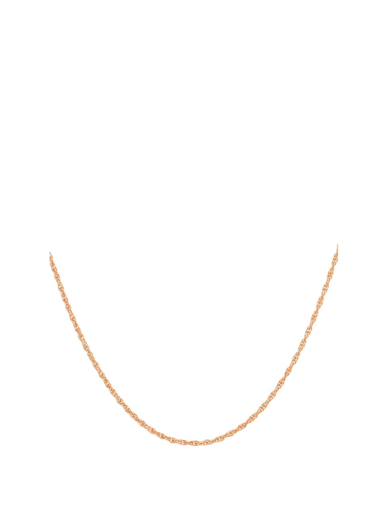 Jewellery & watches 9ct Rose Gold Prince of Wales Chain Necklace