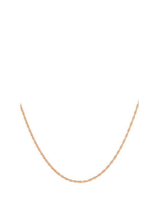 front image of love-gold-9ct-rose-gold-prince-of-wales-chain-necklace