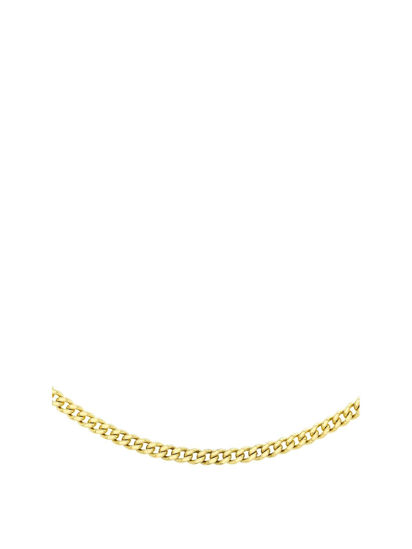 Diamond cut store curb chain gold