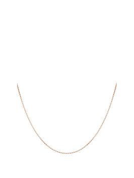 love gold 9ct rose gold round belcher chain necklace