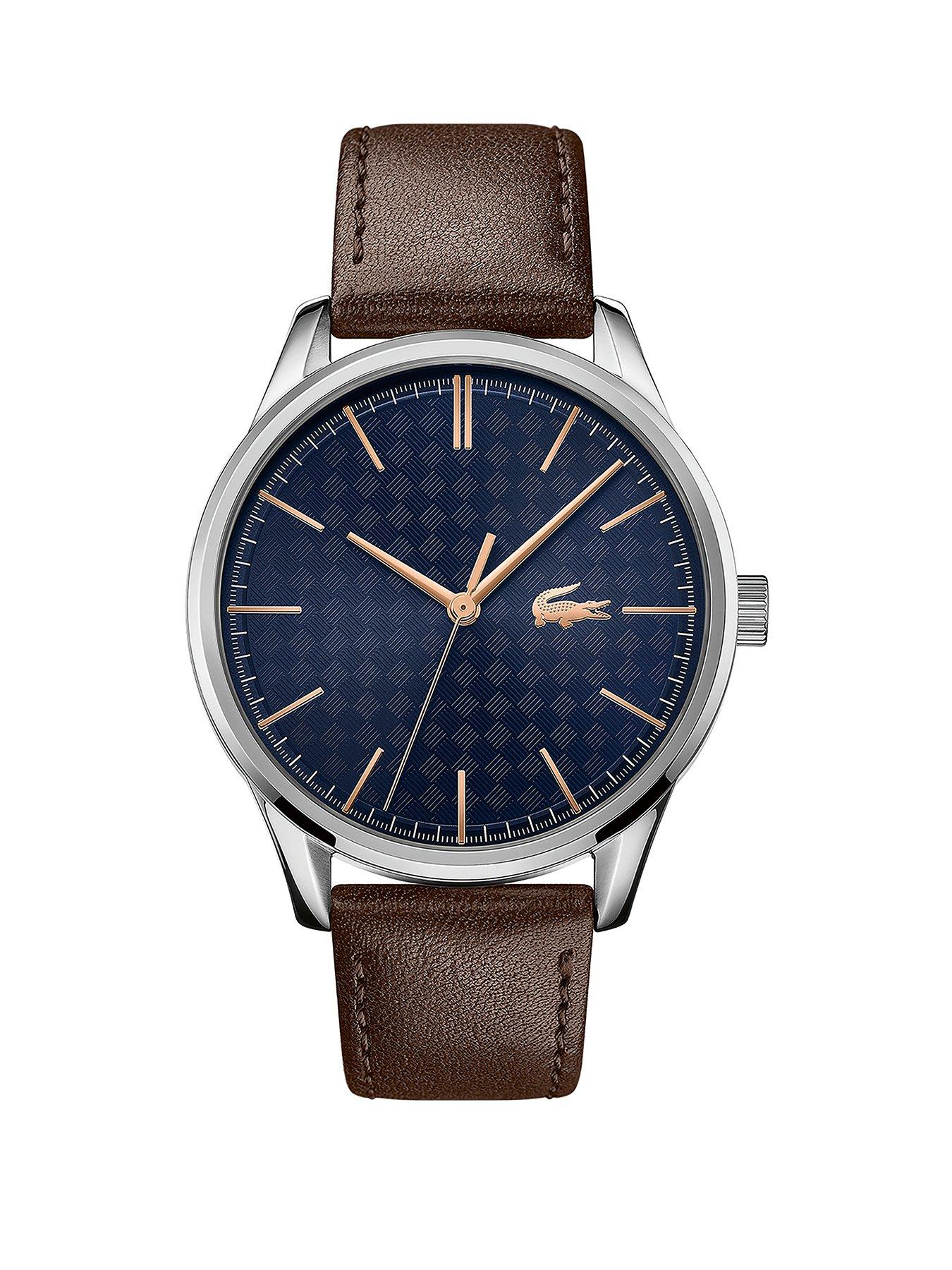 Vienna Brown Strap Blue Mens Watch | very.co.uk