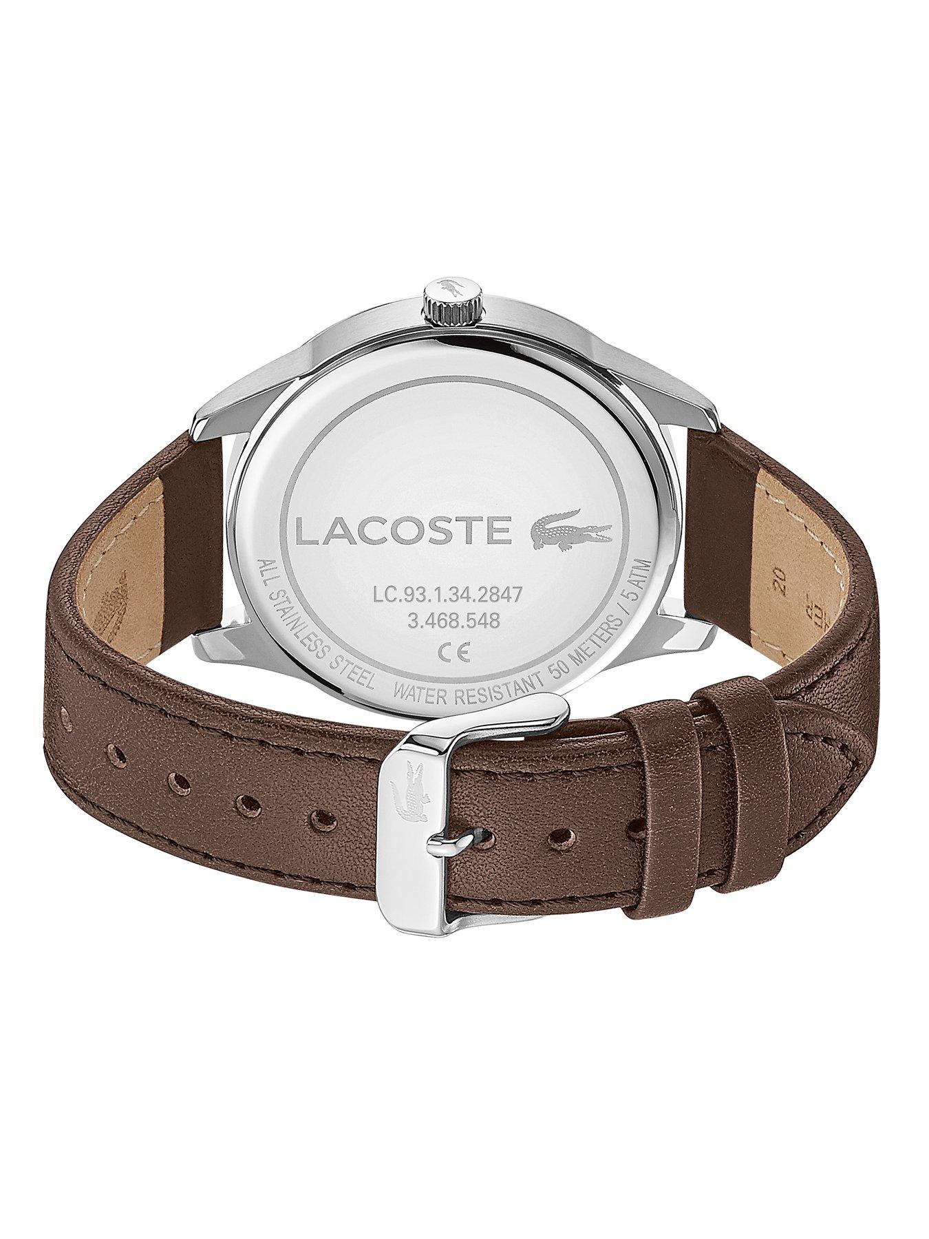 Lacoste watch leather discount strap