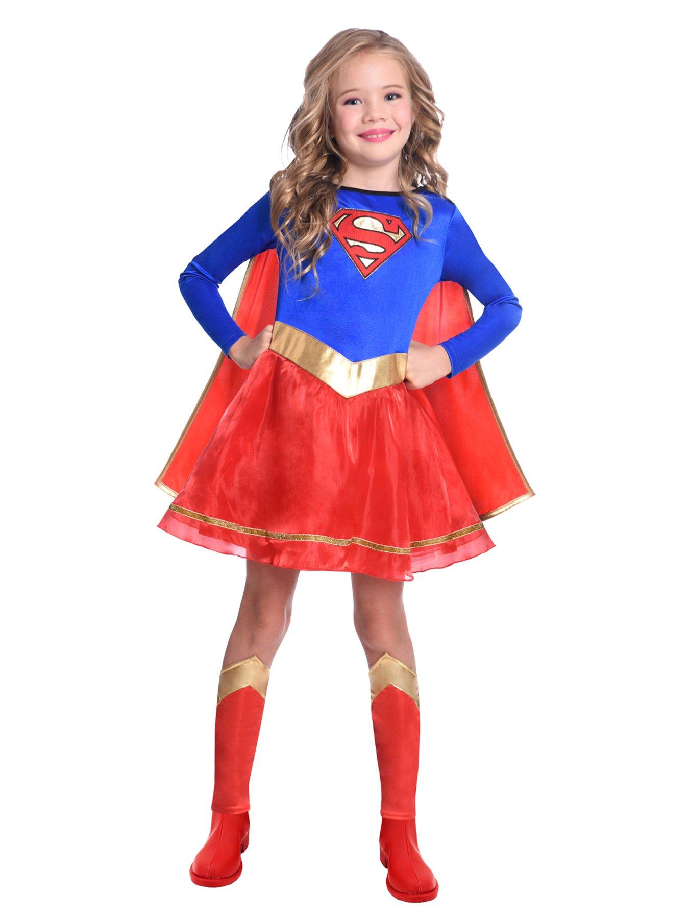 Kids Superhero Jumpsuit Fancy Dress Child Halloween Cosplay Costume for 5-6  Years 