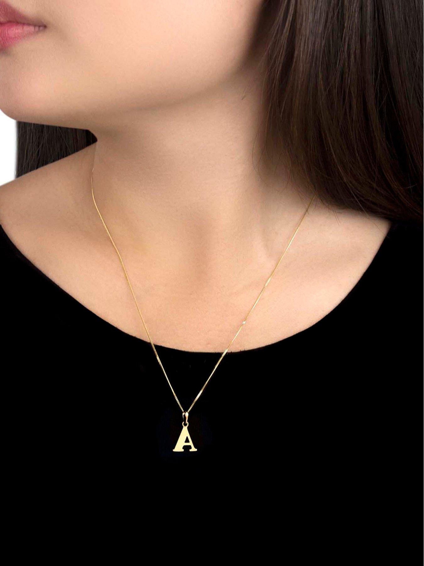 Xl initial pendant on sale necklace