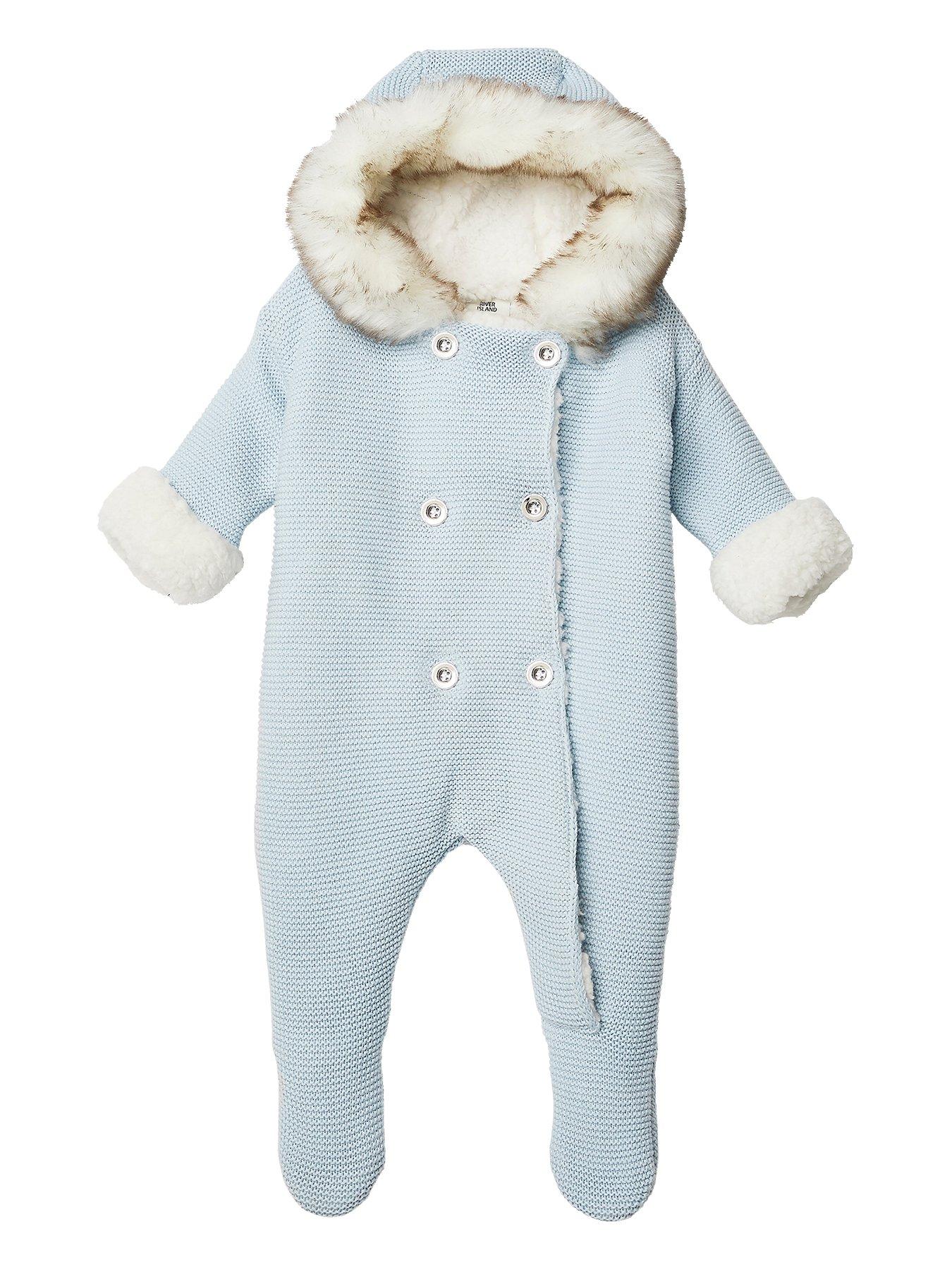 River Island Baby Baby Boys Faux Fur Hood All In One review