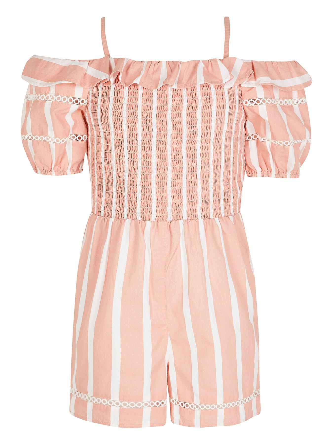 pink bardot playsuit