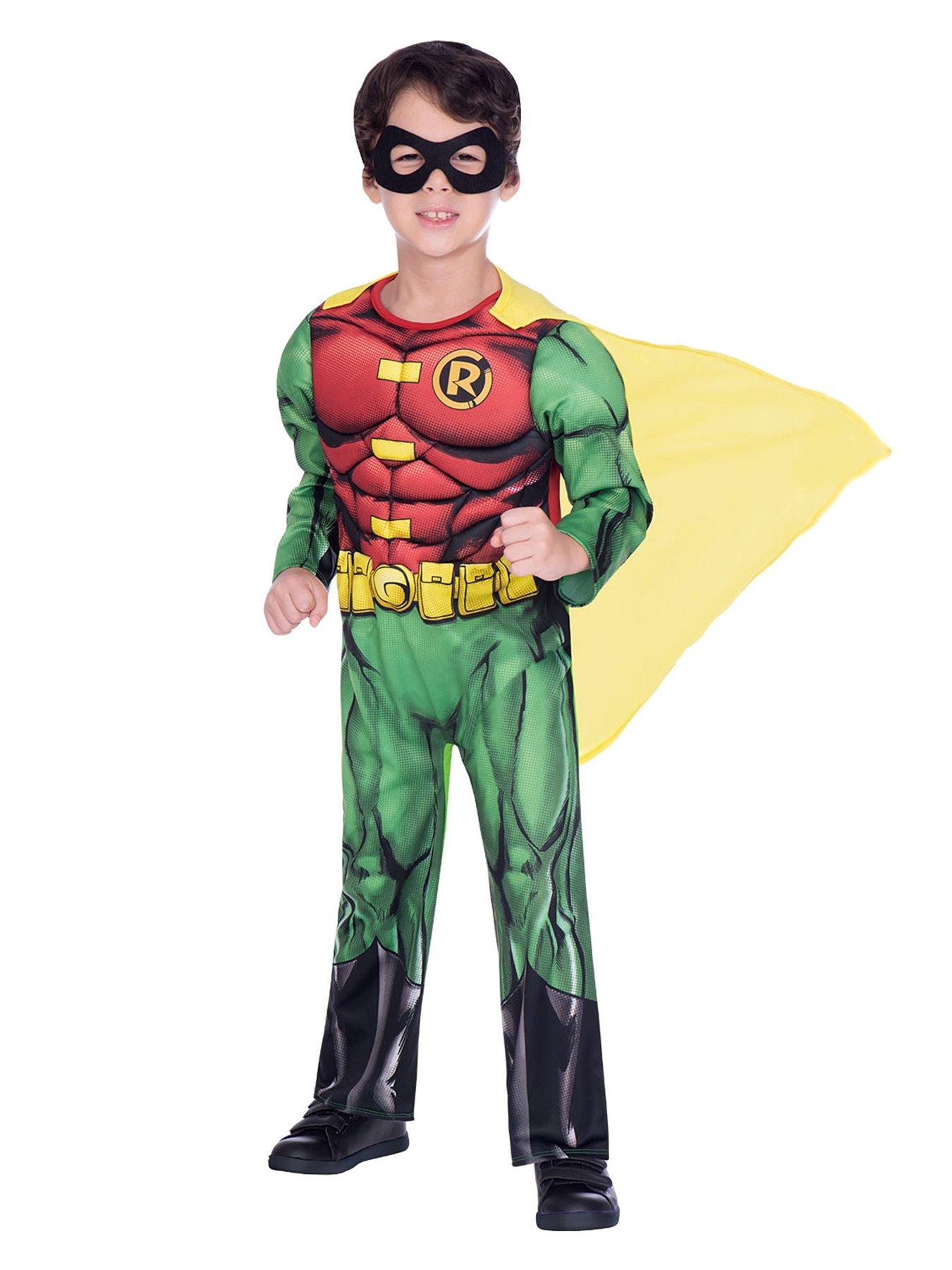 Robin Toddler Kids Child Costume Cape T-Shirt Batman New DC Comics