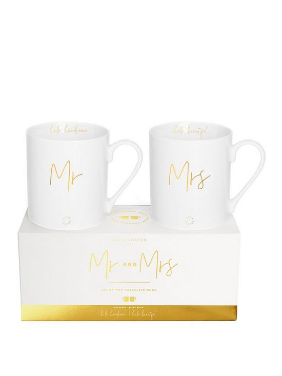 front image of katie-loxton-mr-and-mrs-gift-boxed-mugs