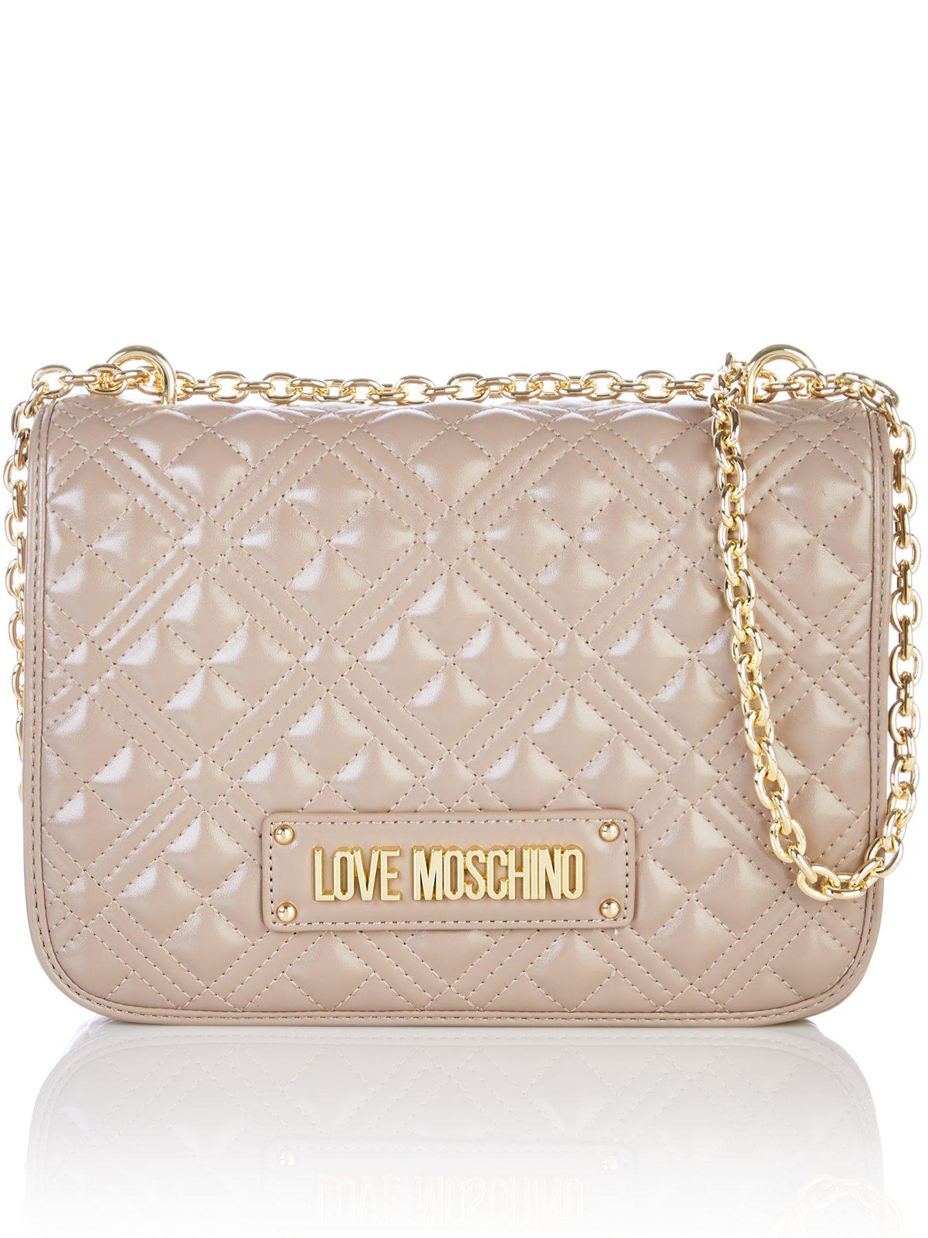 love moschino pink quilted bag