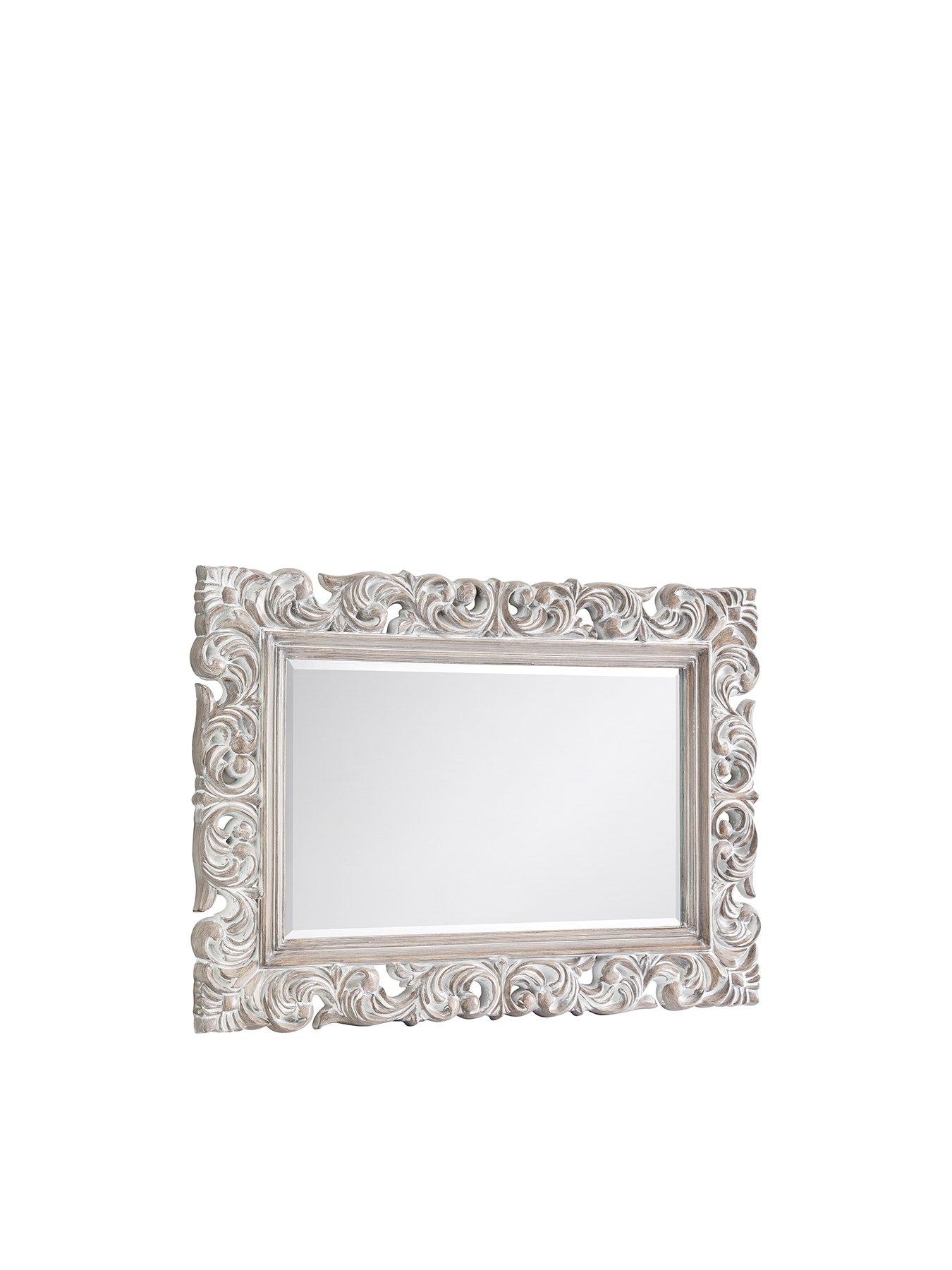 Product photograph of Julian Bowen Baroque Distressed Wall Mirror from very.co.uk