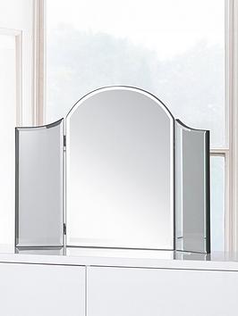 Product photograph of Julian Bowen Canto Curved Dressing Table Mirror from very.co.uk