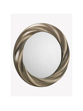 Product photograph of Julian Bowen Andante Round Silver Wall Mirror from very.co.uk