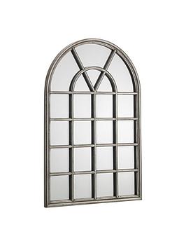 Product photograph of Julian Bowen Opus Pewter Window Mirror from very.co.uk