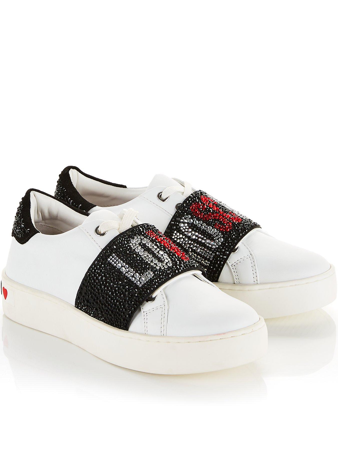 love moschino crystal low trainers