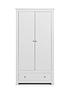  image of julian-bowen-radley-2-door-combination-wardrobe-white
