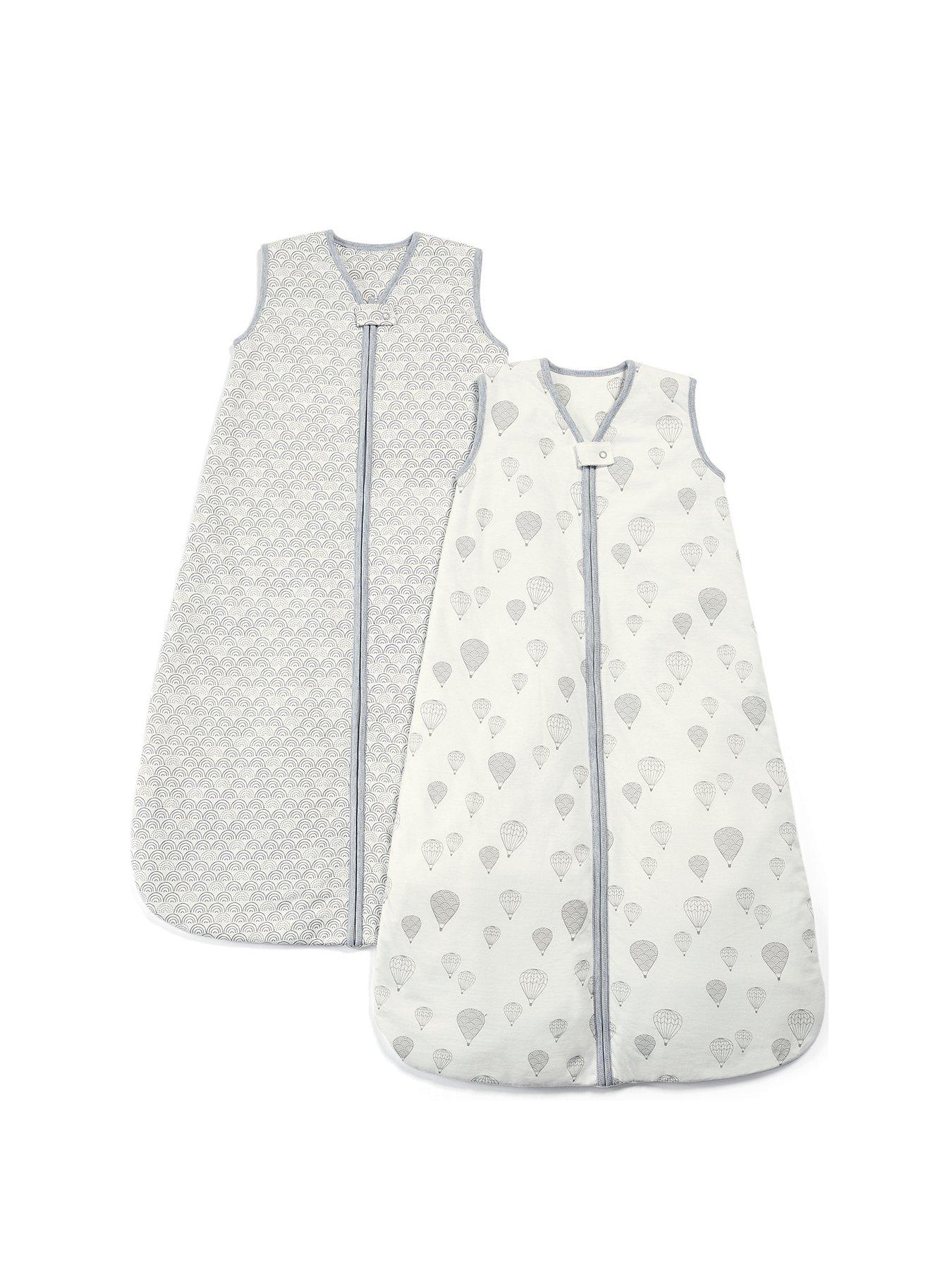Mamas and Papas 2 Pack 100% Jersey Cotton Swaddle Wraps 0-3 Months Balloon 