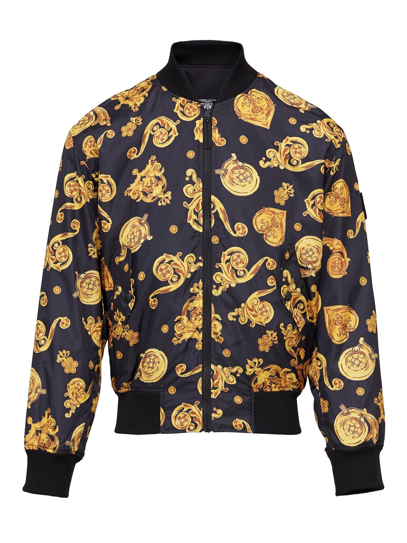 versace jeans couture reversible jacket black
