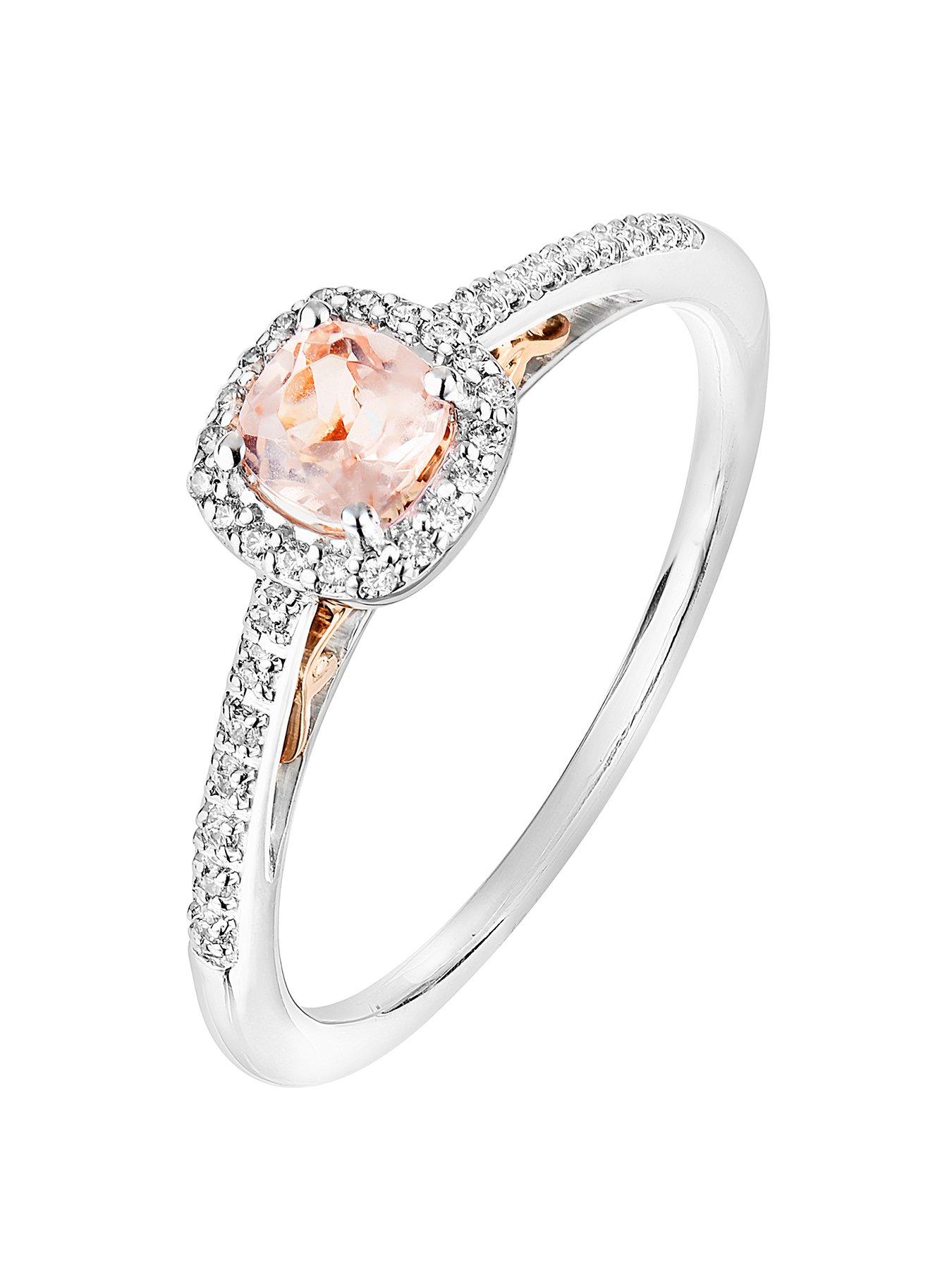 Love Gem 9Ct White Gold Morganite And Diamond Ring review