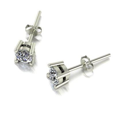 Moissanite 9ct Gold 0.50ct Solitaire Earrings
