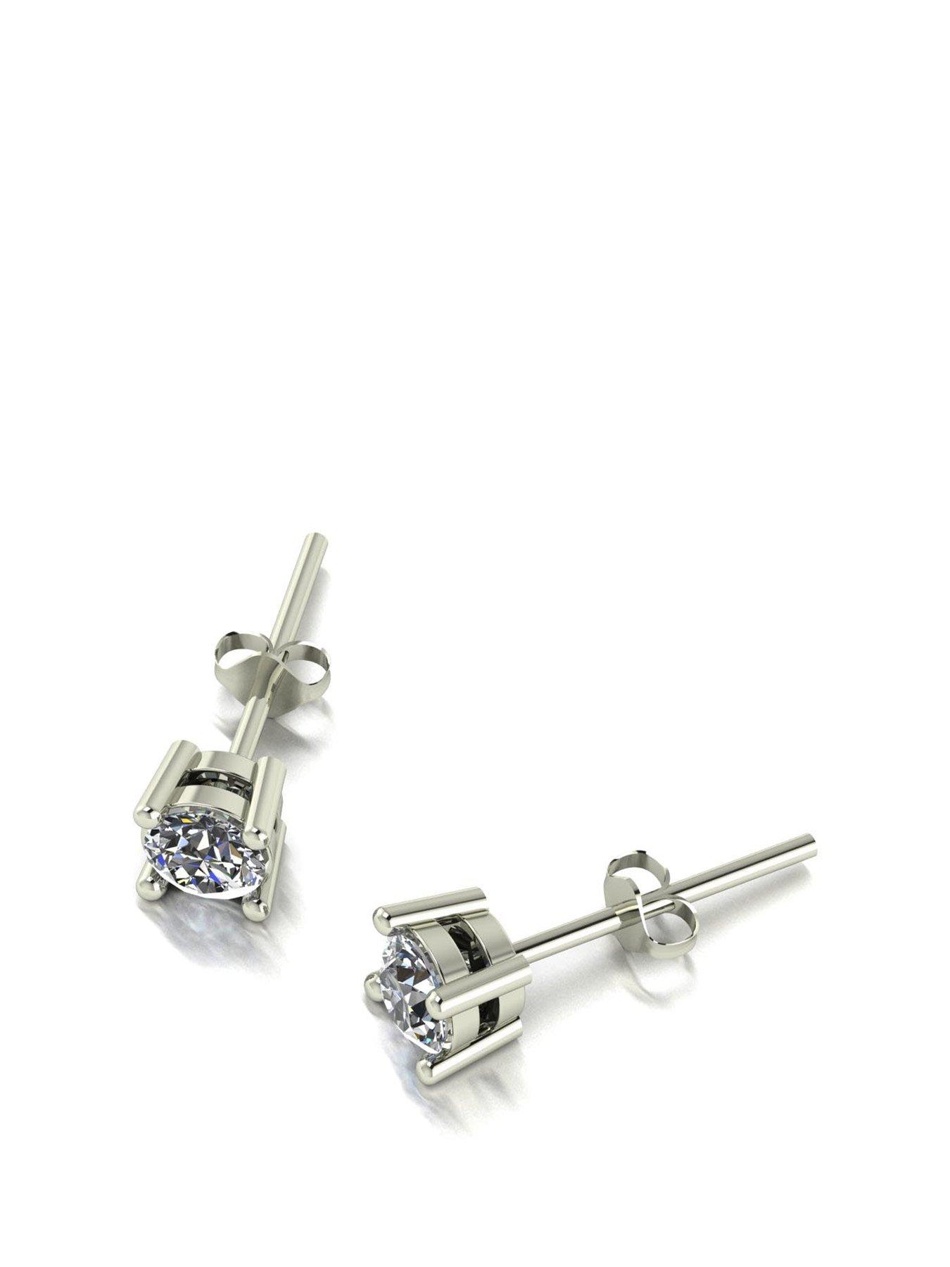 Moissanite 9ct Gold 0.50ct Solitaire Earrings