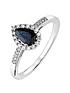 love-gem-9ct-white-gold-pear-blue-sapphire-and-012ct-diamond-ringfront