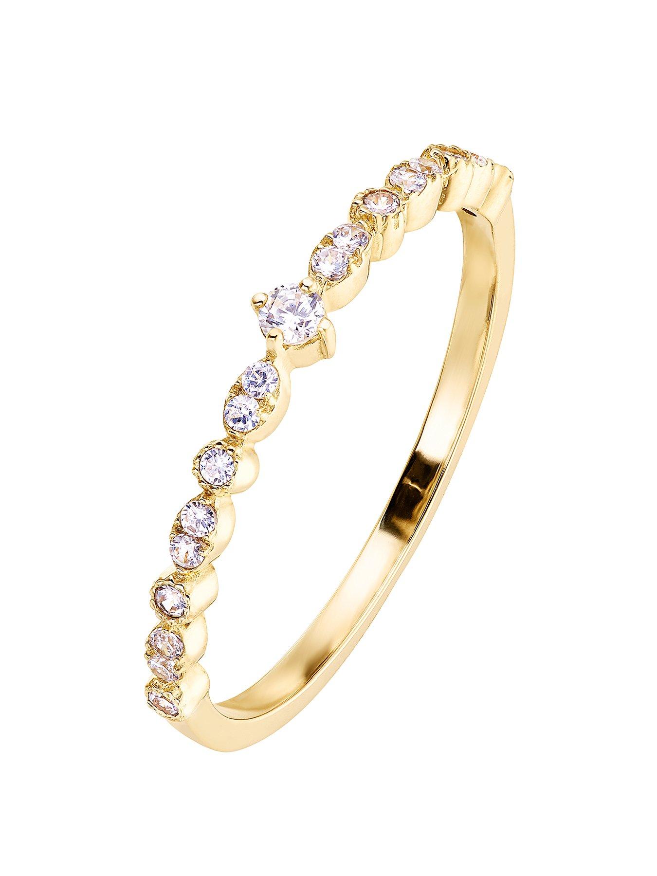 Love Gold 9Ct Yellow Gold Cubic Zirconia Half Eternity Ring review