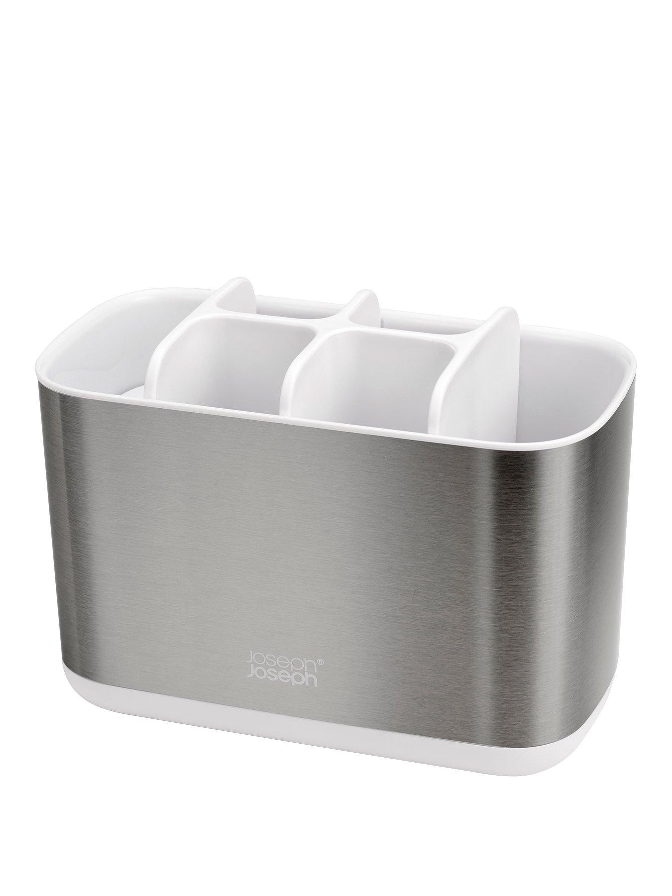 Image 1 of 6 of Joseph Joseph Easystore Steel Toothbrush Caddy Large