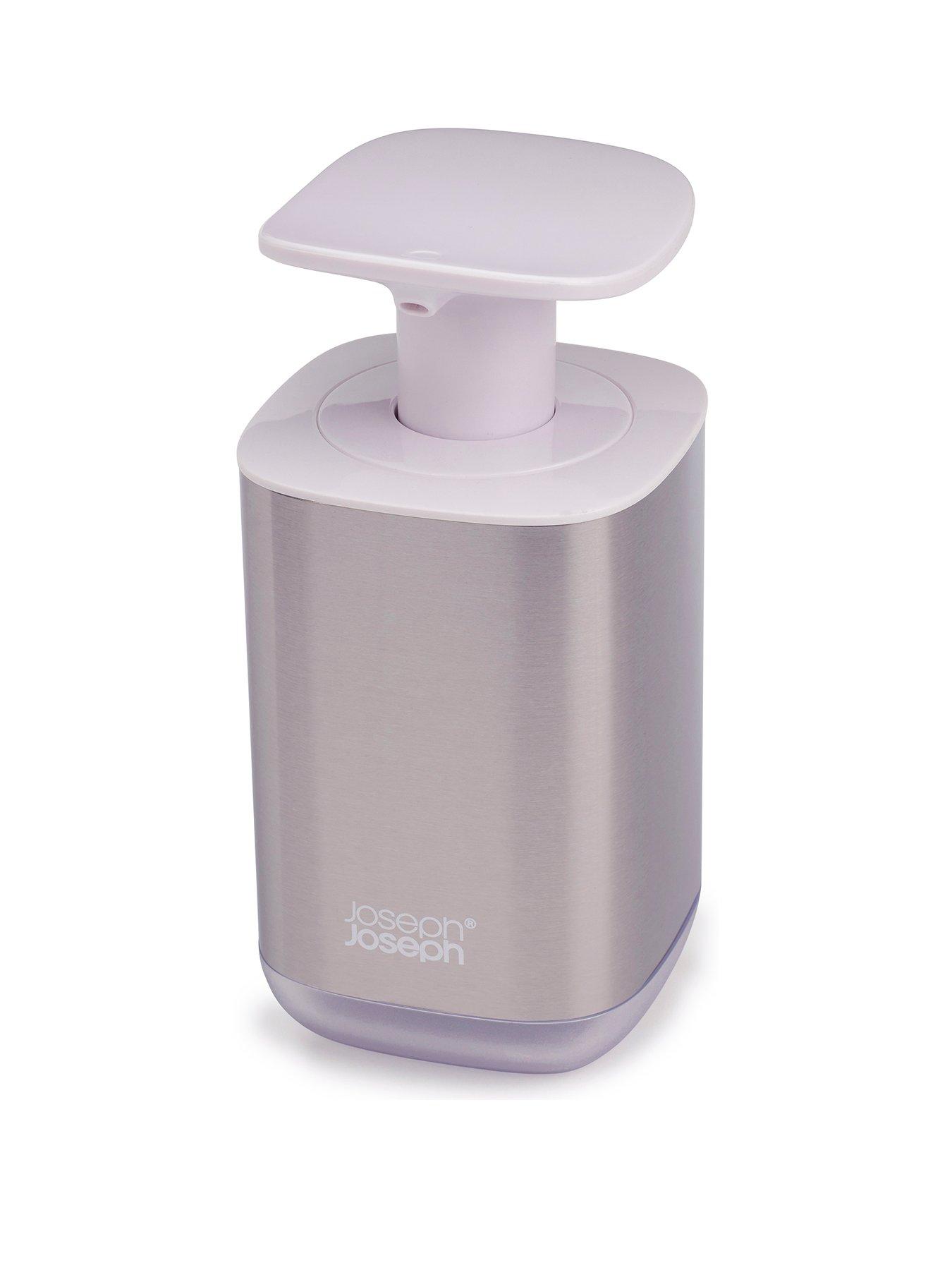 Product photograph of Joseph Joseph Presto Steel White Soap Dispenser from very.co.uk