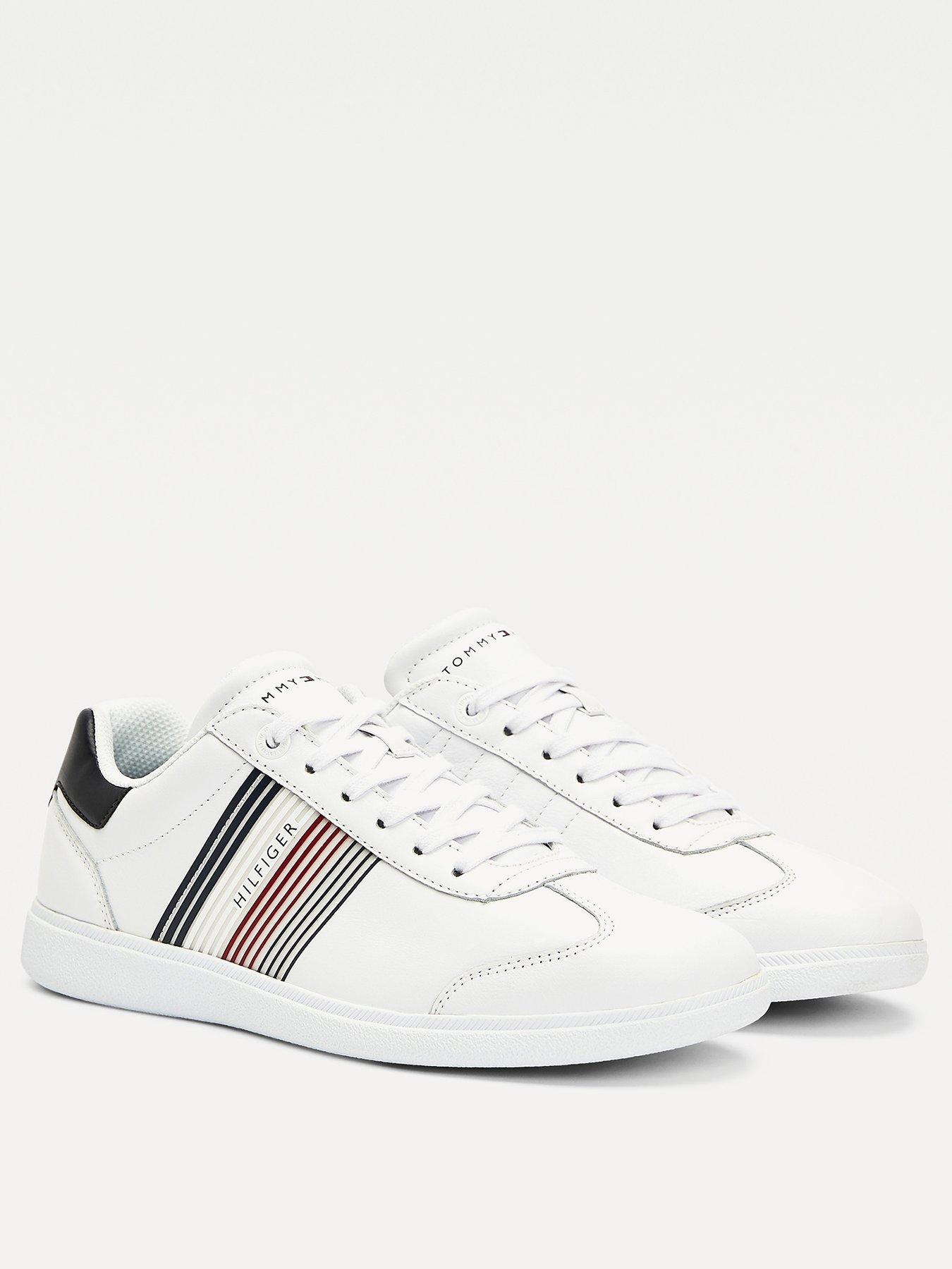 Tommy Hilfiger Essential Corporate Cupsole Trainers - White | very.co.uk