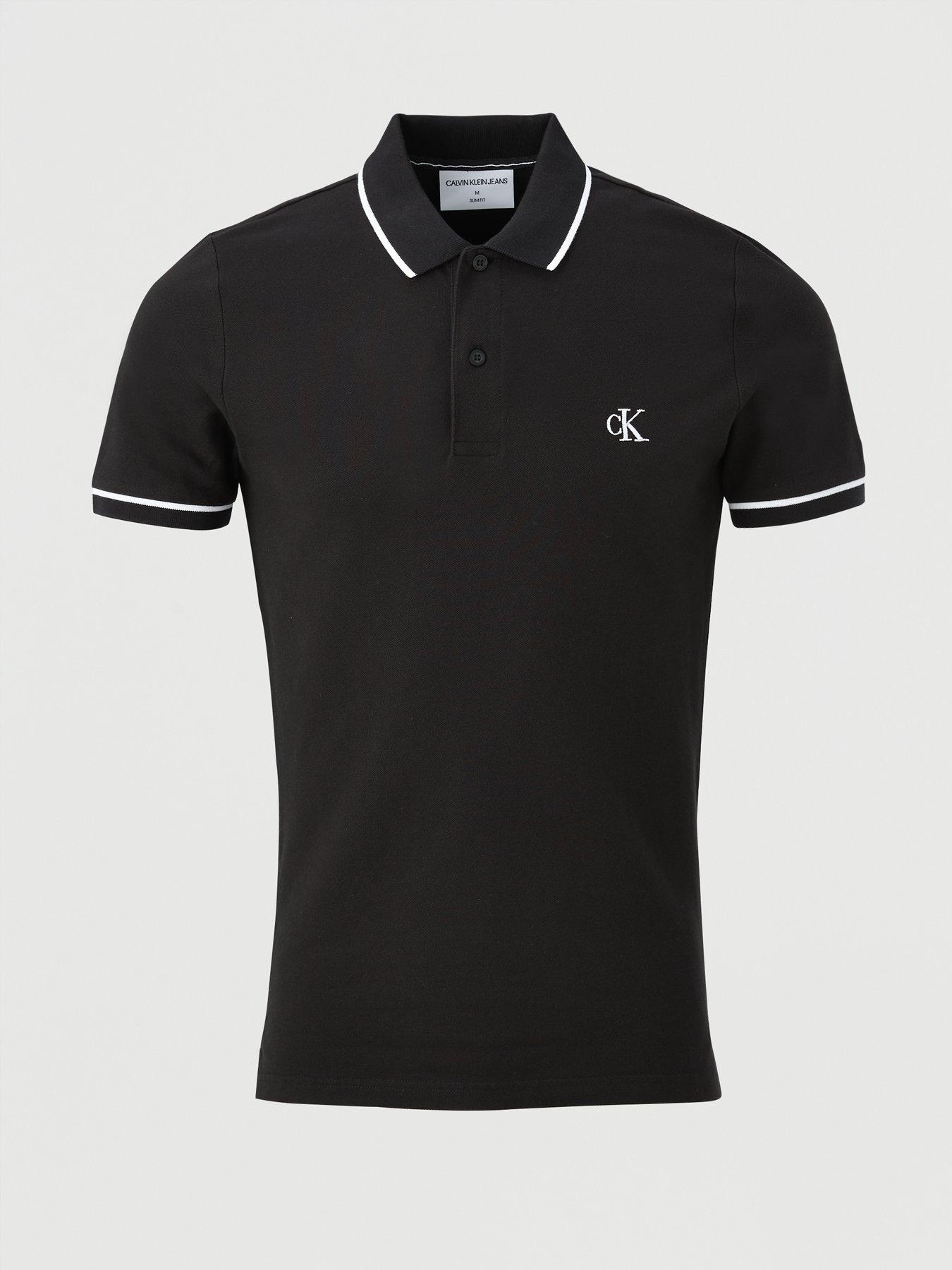 undefined Tipping Slim Polo Shirt - Black