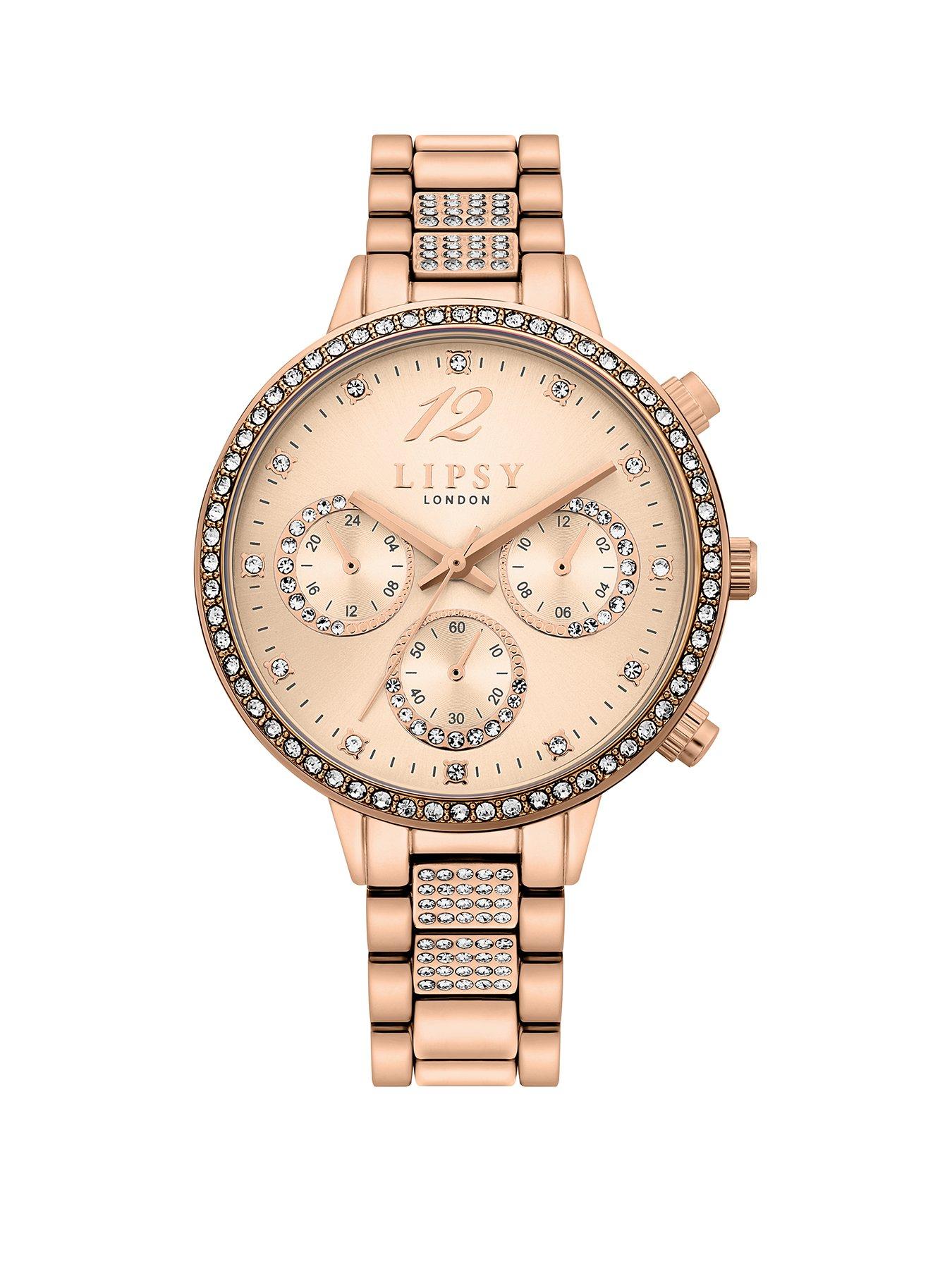 Lipsy Lipsy Rose Gold Bracelet With Rose Gold Sunray Dial And Clear Crystal Set Bezel review