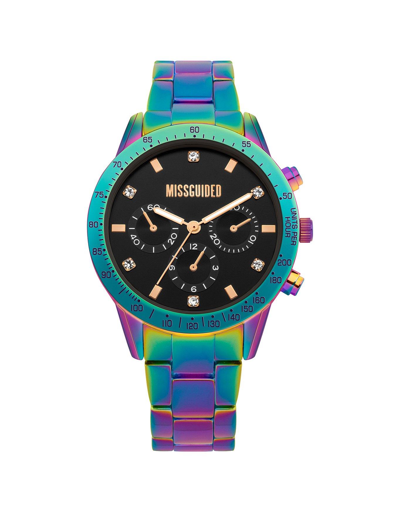 Missguided Missguided Iridescent Bracelet With Black Look Multi Dial review