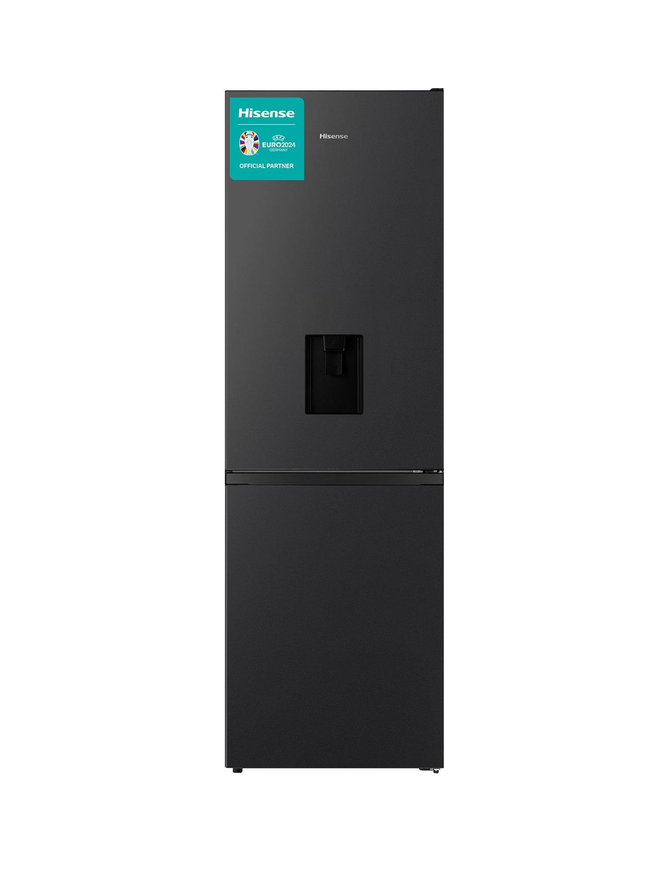 Product photograph of Hisense Rb390n4wb1 60cm Wide Total No Frost Fridge Freezer - Black from very.co.uk