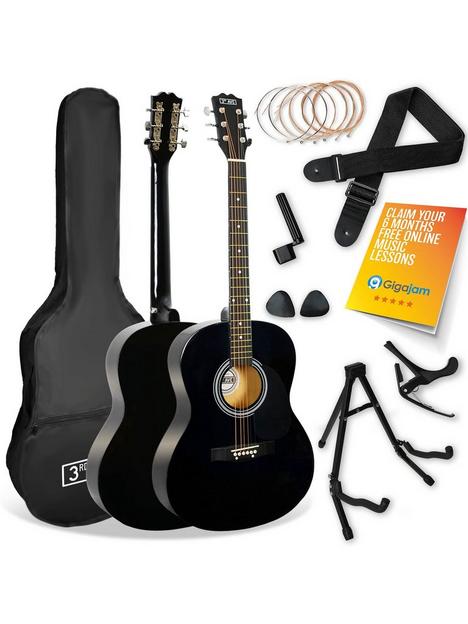 3rd-avenue-3rd-avenue-acoustic-guitar-premium-pack-black